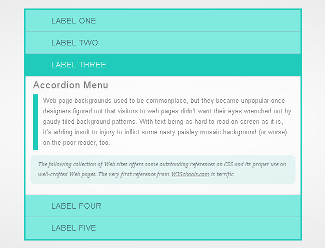 浅绿色滑动手风琴