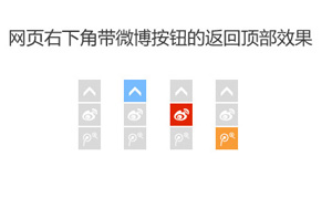 jQuery带微博按钮返回顶部效果