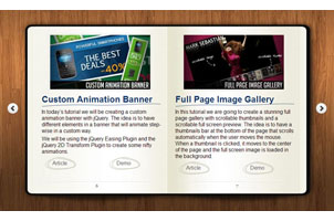 jquery带翻页动画的电子杂志