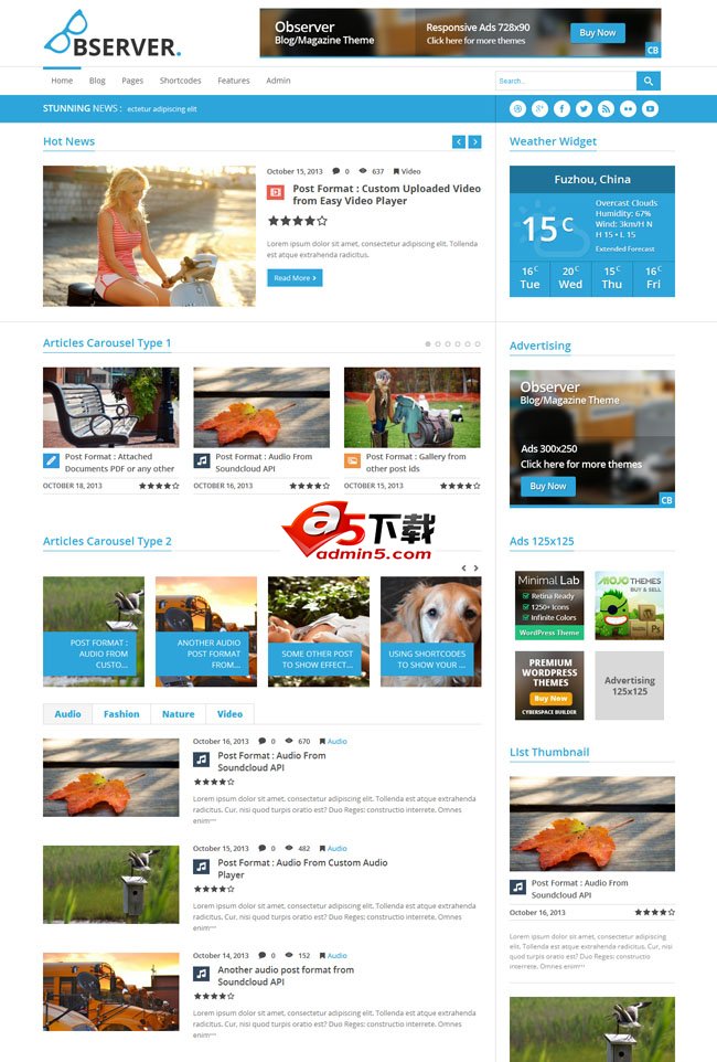 新闻杂志WordPress主题