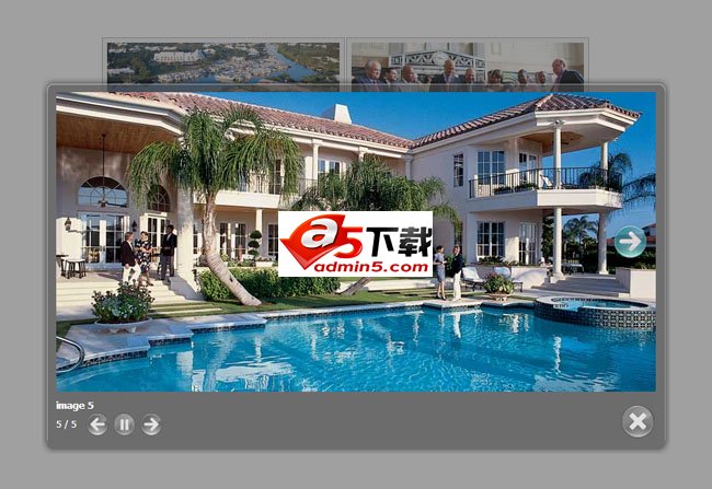 jquery点击图片弹出相册幻灯片代码