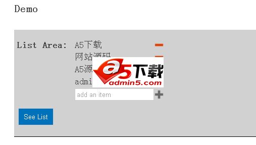jquery输入框增加列表代码