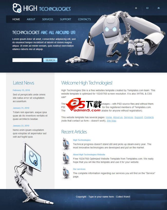 精品大气IT科技企业网站模板