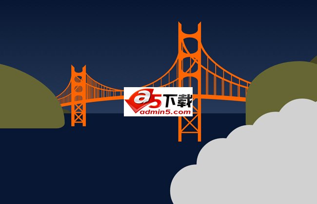 纯CSS3实现美国金门大桥