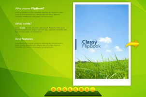 jQuery多功能书本翻页特效