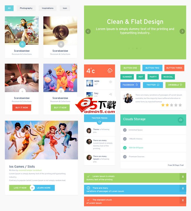 metro扁平UI网页组件