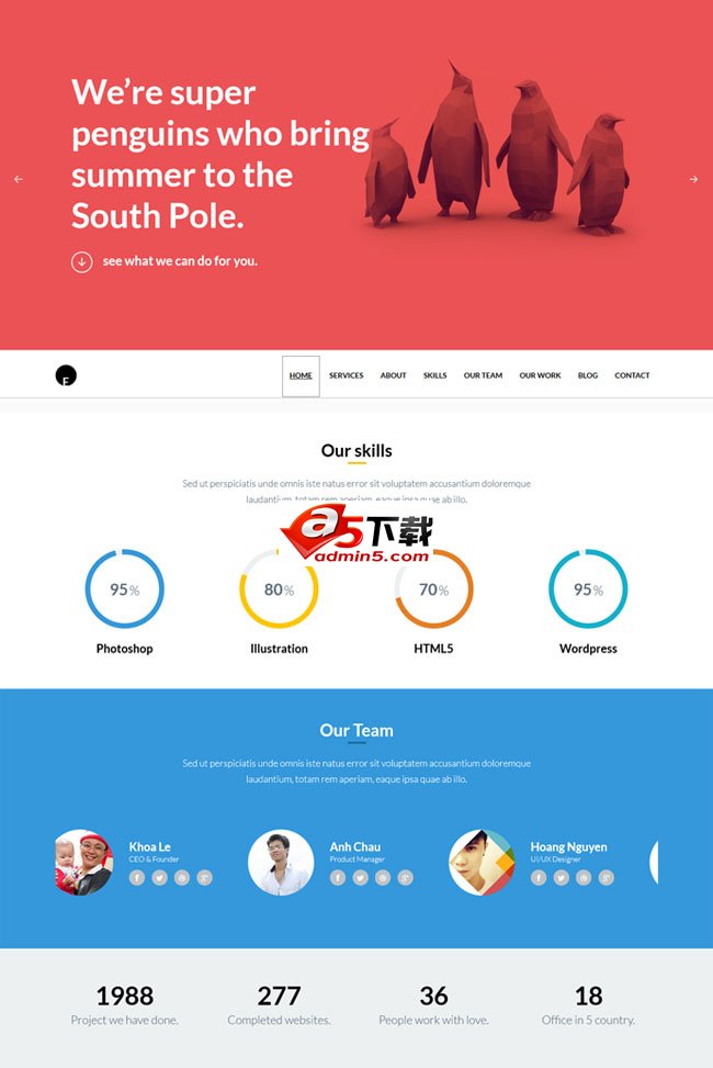 wordpress单页主题