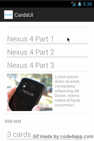 实现卡片式列表