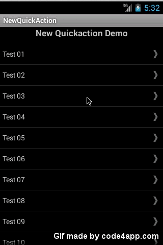 弹出QuickAction菜单