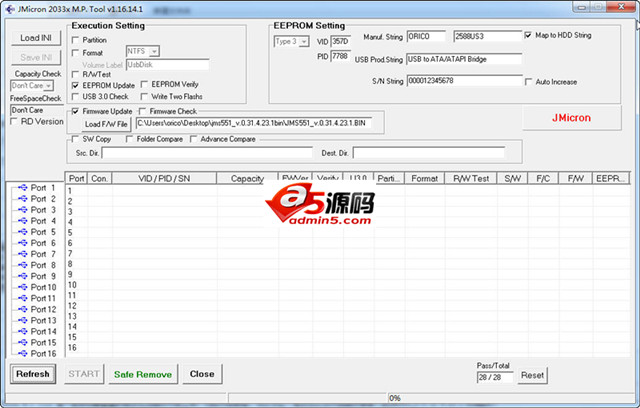 JMicron 2033x M.P.Tool