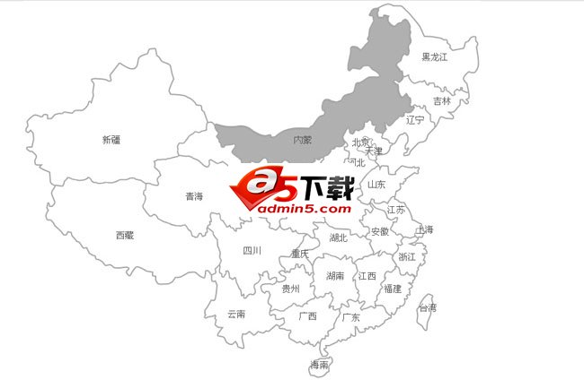 jquery 布局中国地图