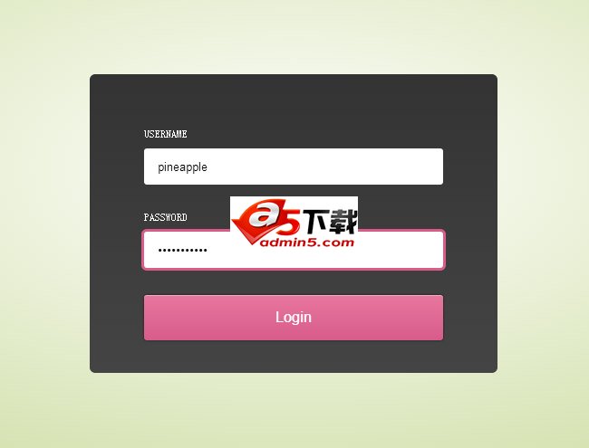 CSS3可自动输入登录表单动画