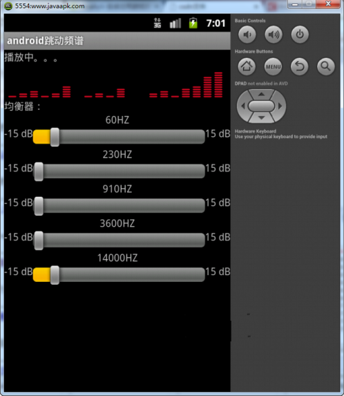 音乐实时跳动频谱源码