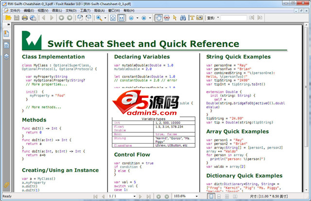 Swift语言速查表