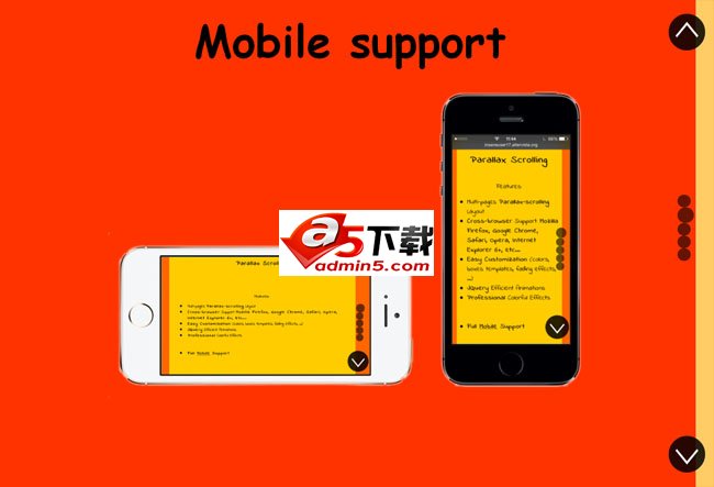 带上下箭头jQuery视差滚动特效