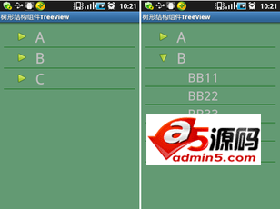 TreeView的树形结构控件