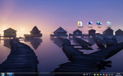 海岸木屋电脑主题 win7版