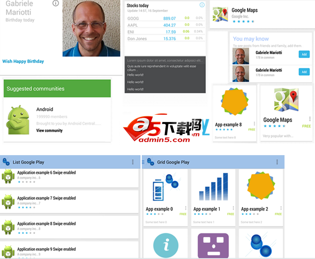 模仿google play列表展示的效果源码