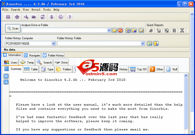 硬盘内容分析(Xinorbis)