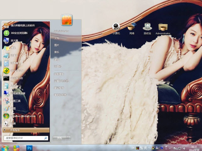 美女崔雪莉电脑主题 win7