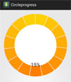 圆形进度条(弧形刻度)效果