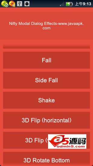 带动画NiftyDialogEffects