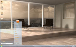  落地窗景win7桌面主题