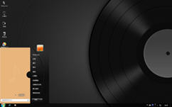 黑胶唱片win7主题
