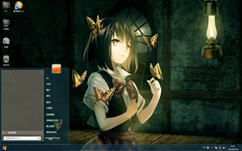 二次元非主流妹子win7电脑主题