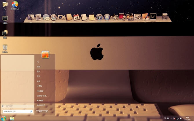 个性苹果桌面win7主题