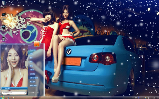 香车美女电脑主题