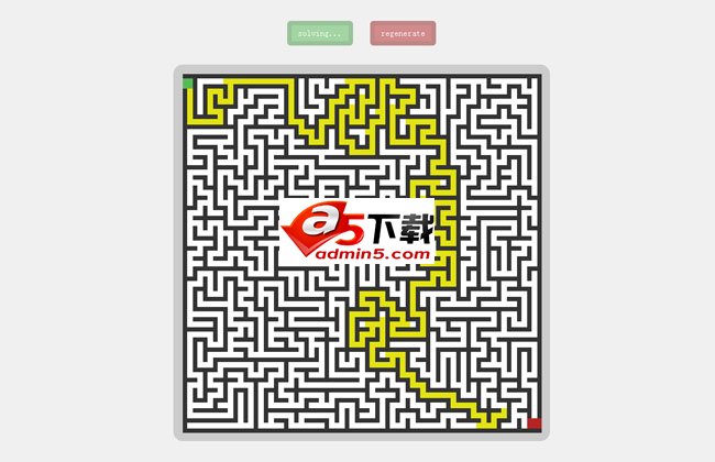JQuery迷宫自动寻路特效