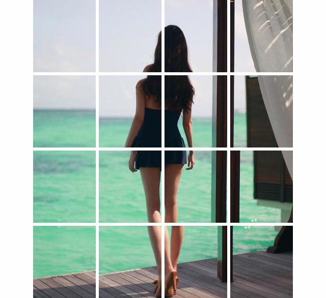 jquery给图片加网格效果