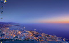 海滨夜景电脑主题 win7版