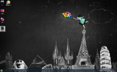 铁塔飞梦win7桌面主题