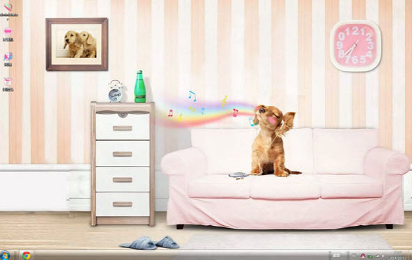 害羞的狗狗电脑主题