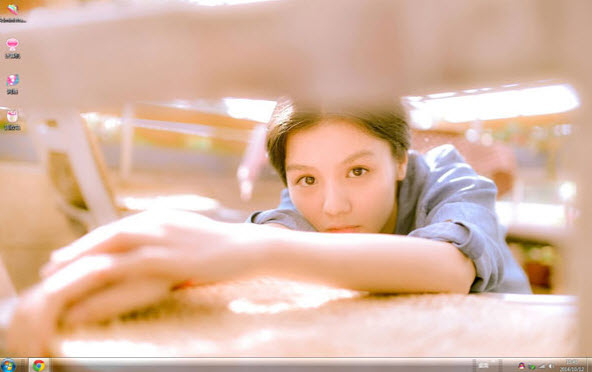 指缝间的美女电脑主题