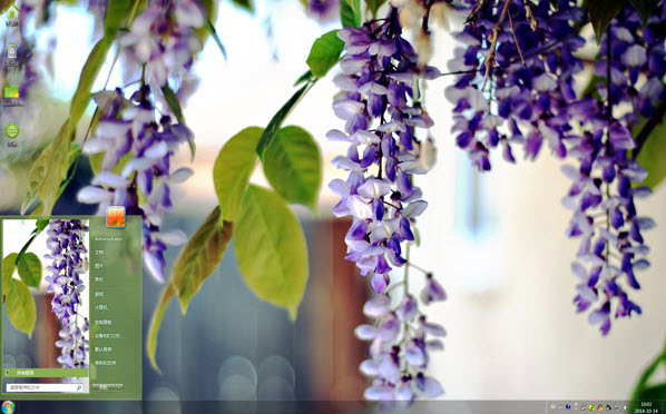 盛开的紫藤花电脑主题