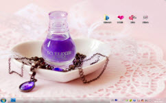 紫色名牌香水电脑主题 win7版