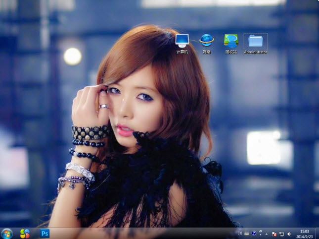 黑色金泫雅电脑主题