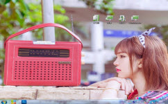 甜美校花电脑主题 win7版