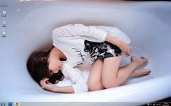 浴缸美女唐葳电脑主题 win7版