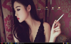 香烟美女电脑主题 xp版