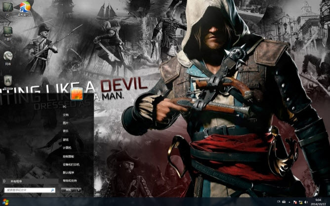 刺客信条4电脑主题
