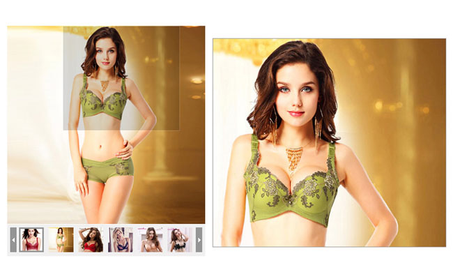 JQuery网站商品图片放大镜效果