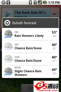  天气预报加widget源码