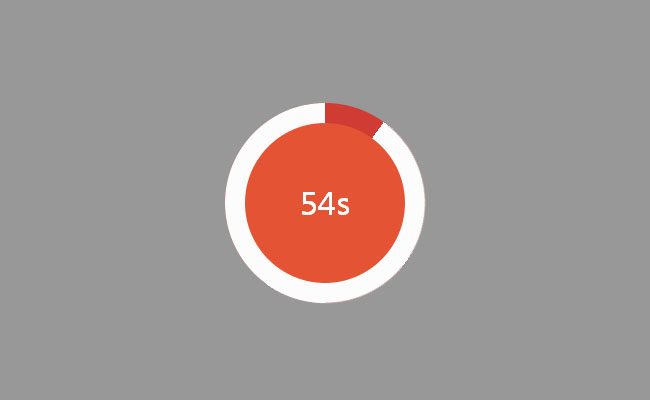 JQuery+css3圆形倒数秒计时器代码