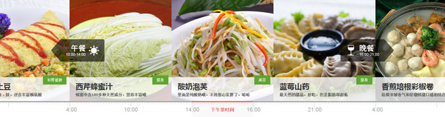 jQuery带时间轴美食网站焦点图代码