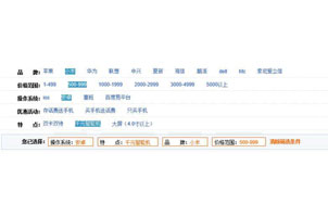 购物网站商品搜索筛选器