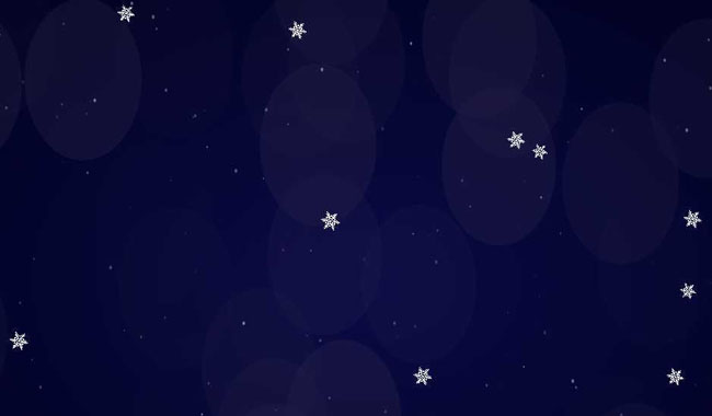 圣诞节动态下雪页面雪花飘落代码